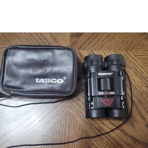 Tasco 8x21 Compact Binoculars Black Fully Coated Optics 165RB with Case